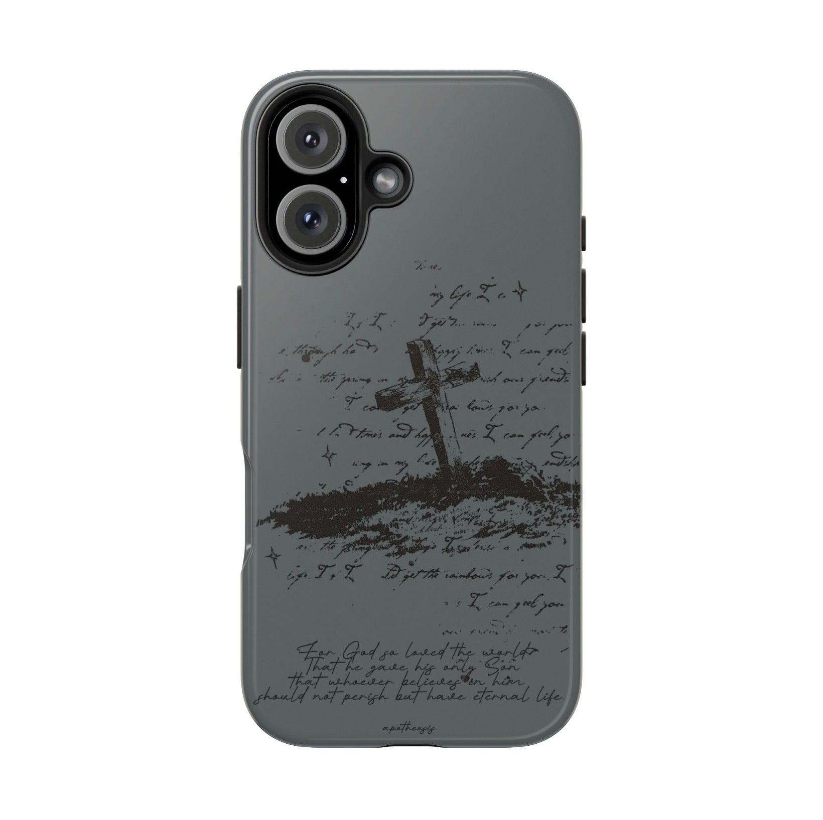 Cross on Hill Phone Case | Religious Scripture